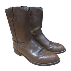 Justin Distressed Tan Puma Cowboy Boots -  10 B Bent Rail Leather Snip Toe Justin Boots | Shoes | Justin Boots Womens Bent Rail 1  main image 4